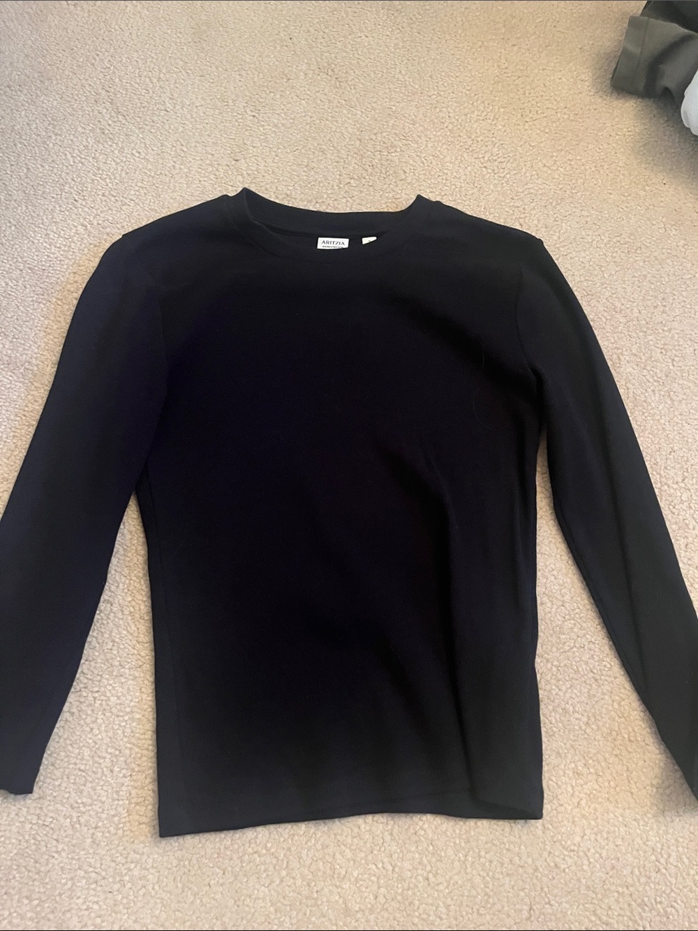 Aritzia Slim Black Long-Sleeve Tee
